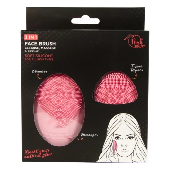 Peach Beauty 3 in 1 Silicone facial brush