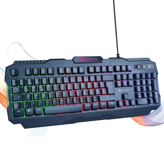 Gaming-toetsenbord met regenbooglicht